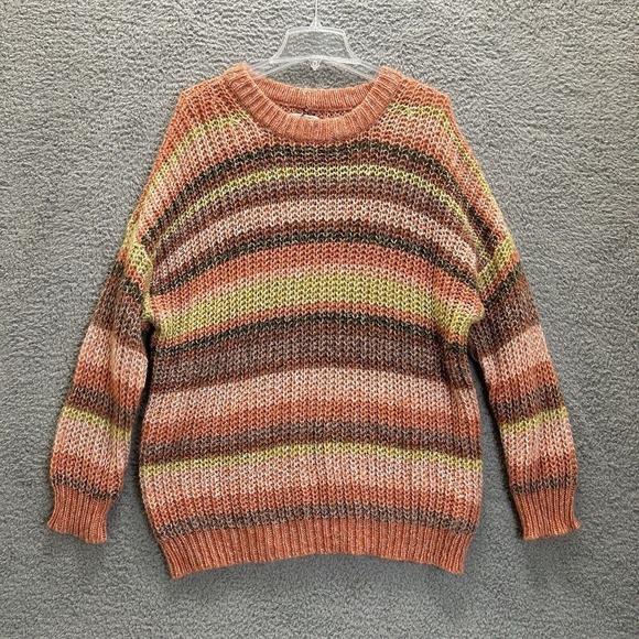 American Eagle Outfitters Sweaters - American Eagle Sweater‎ Womens Medium Multicolor Striped Chunky Knit Oversized